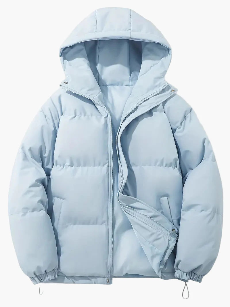Heren donsjack met capuchon klassieke stijl voor de winter – Elegantie en stedelijke warmte