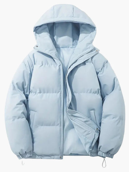 Heren donsjack met capuchon klassieke stijl voor de winter – Elegantie en stedelijke warmte