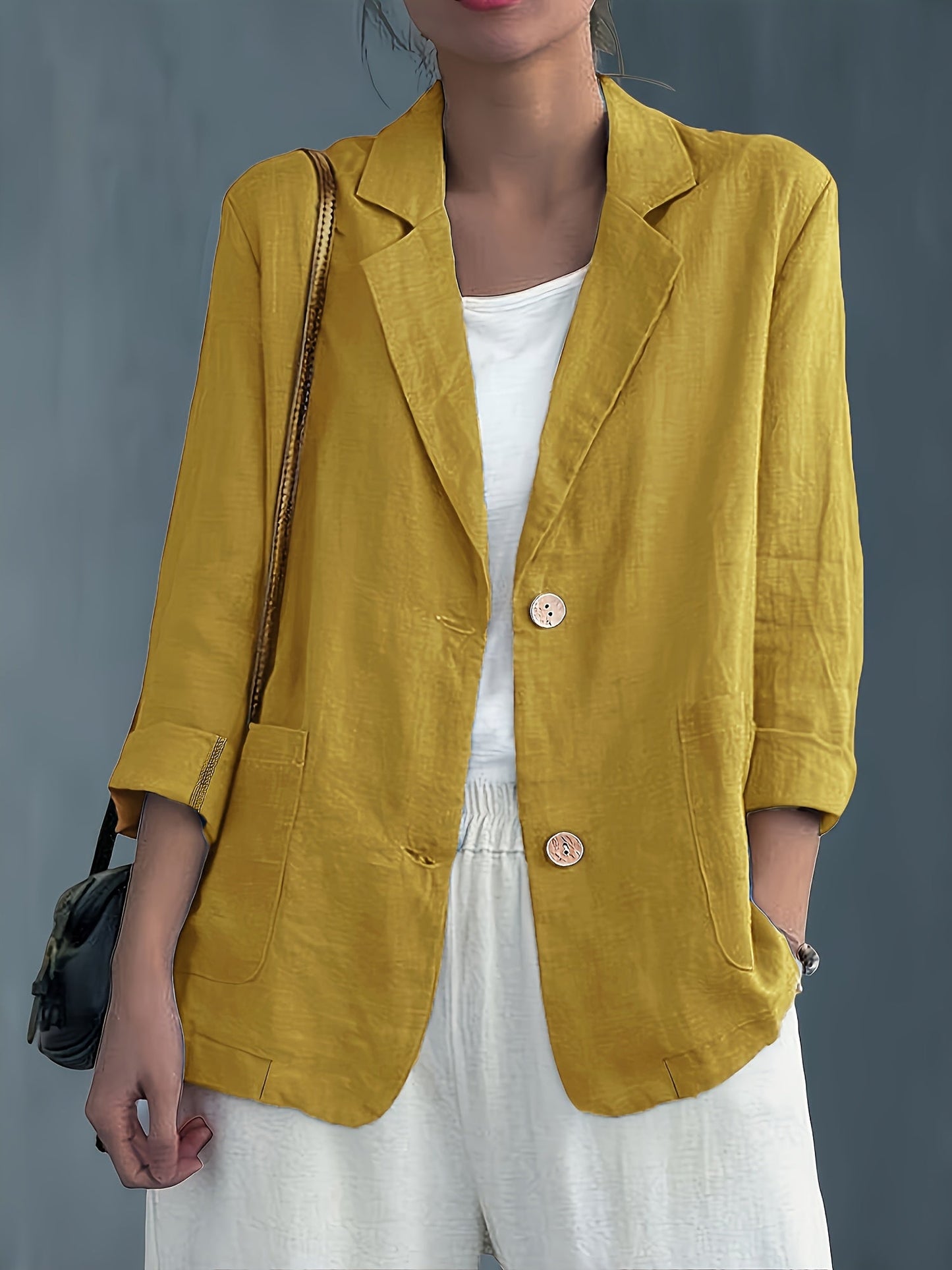 Veste blazer décontractée élégante pour femme à manches longues style urbain