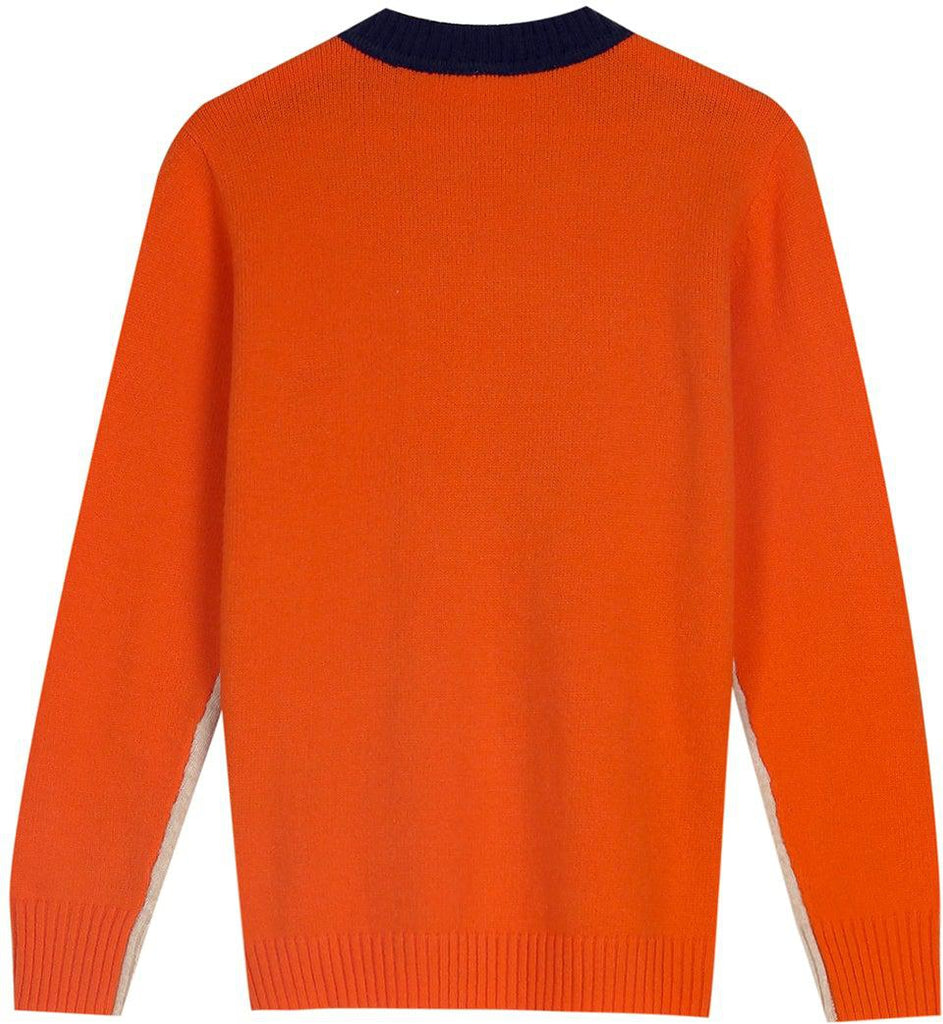 Damski sweter w nowoczesnym stylu z graficznymi paskami – codzienny miejski look