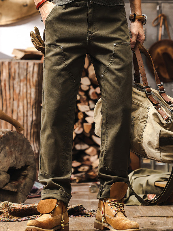 Robuste gerade Herren-Arbeitshose im Workwear-Stil, für Alltag oder Outdoor  
