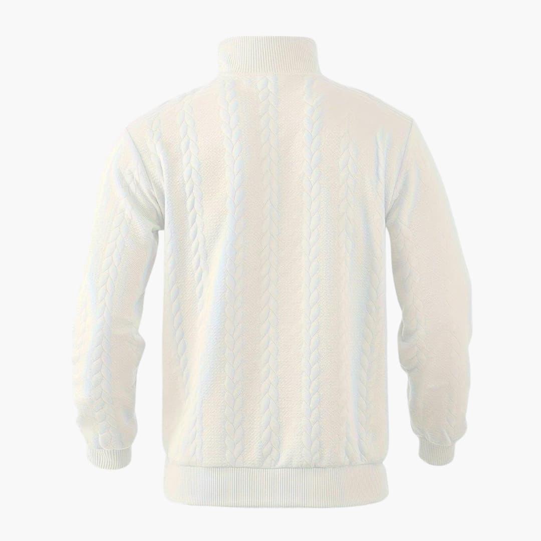 Halve rits trui voor heren, elegante gedraaide stijl voor herfst en winter