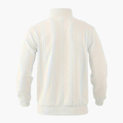Halve rits trui voor heren, elegante gedraaide stijl voor herfst en winter