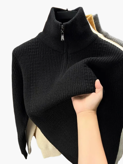 Felpa con zip e collo alto stile casual da donna, ideale per autunno e inverno