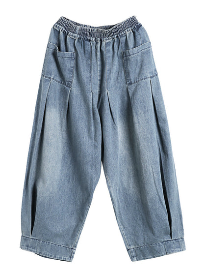Pantalon large décontracté pour femme style streetwear avec poches, taille élastique, idéal pour un look urbain tendance