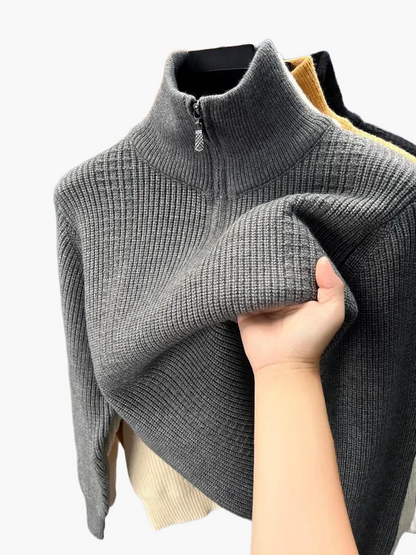 Felpa con zip e collo alto stile casual da donna, ideale per autunno e inverno