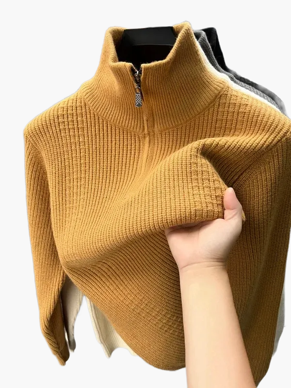 Felpa con zip e collo alto stile casual da donna, ideale per autunno e inverno