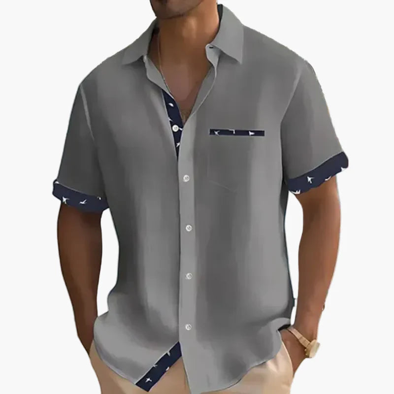 Camicia informale uomo stile estivo a maniche corte – ideale per uscite e vacanze