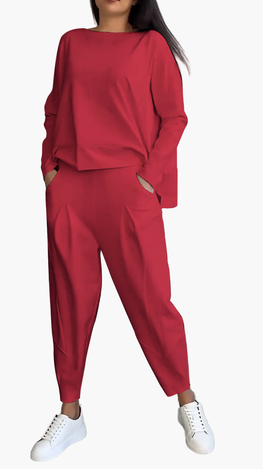 Completo relax due pezzi stile casual da donna – comfort chic per la casa e le uscite