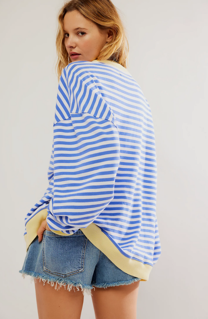 Loose striped pullover for women - Trendy city fashion