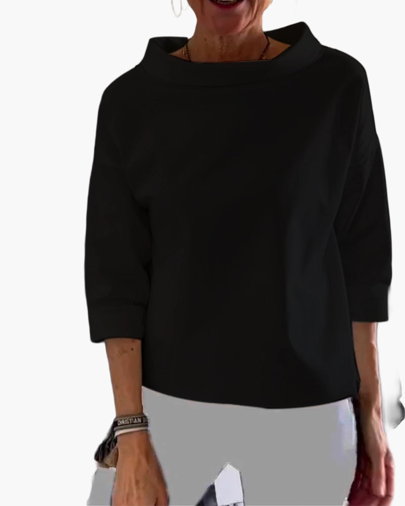 Elegant topp med ståkrage för dam – modern och mångsidig stil