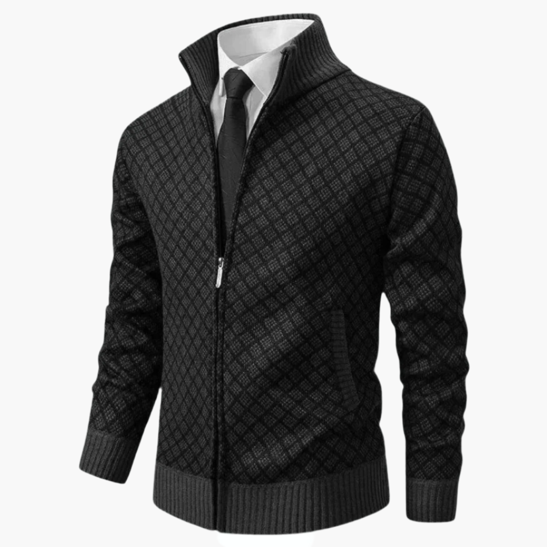 Chaqueta con cremallera elegante para hombre estilo negocios casual