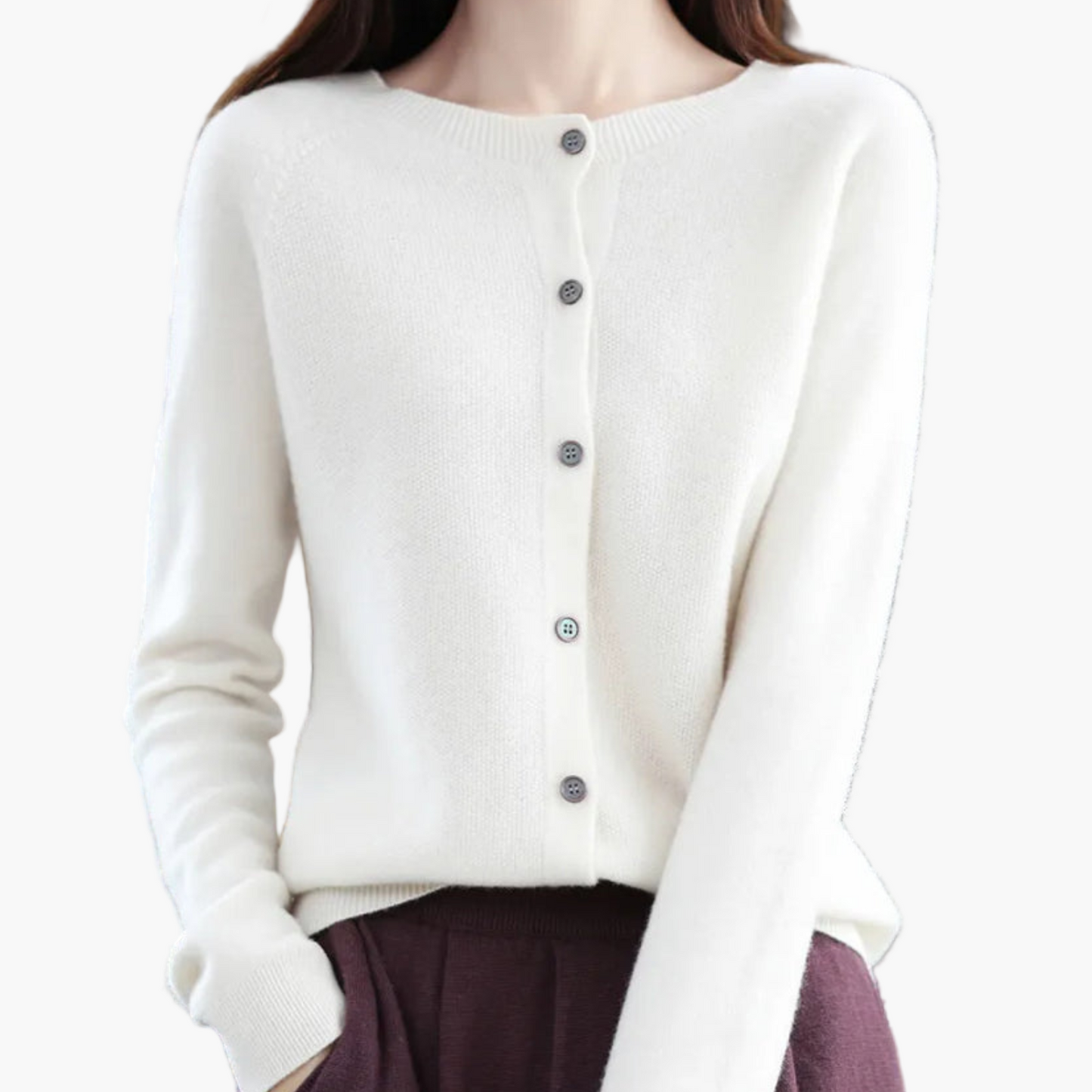 Cardigan Donna Elegante Taglio Classico Versatile per Uso Quotidiano e Ufficio