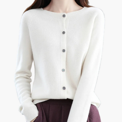 Cardigan Donna Elegante Taglio Classico Versatile per Uso Quotidiano e Ufficio