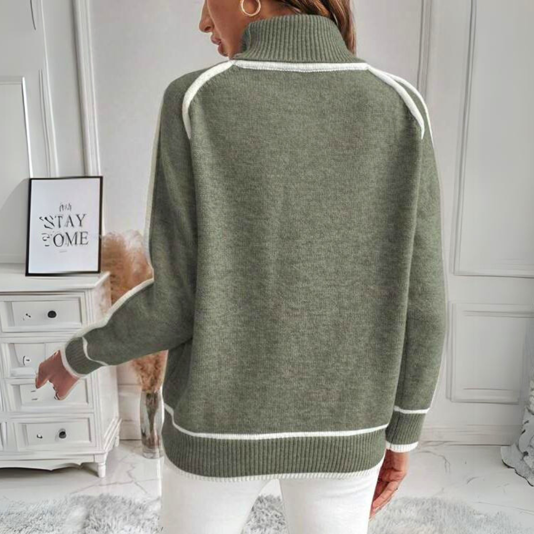 Polotröja för dam i avslappnad och chic höst- och vinterstil