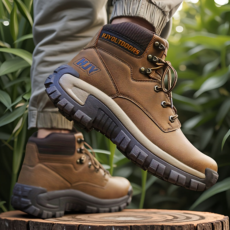Bottes montantes homme style randonnée, lacets, semelle crantée, plusieurs coloris