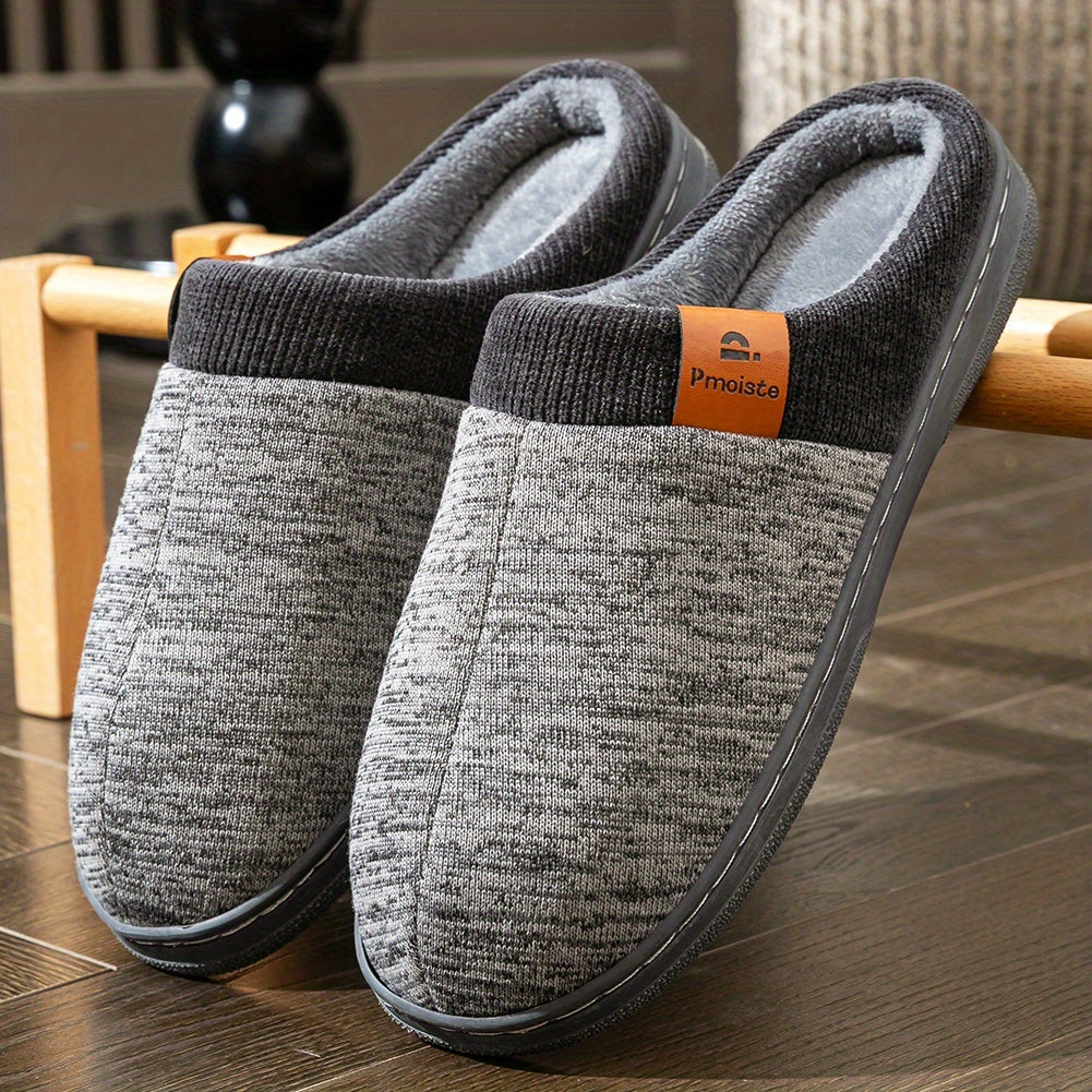 Pantoufles confortables pour homme en tissu chiné et doublure douce