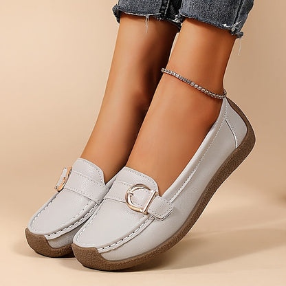Mocassins décontractés pour femme avec boucle élégante – Style quotidien confortable