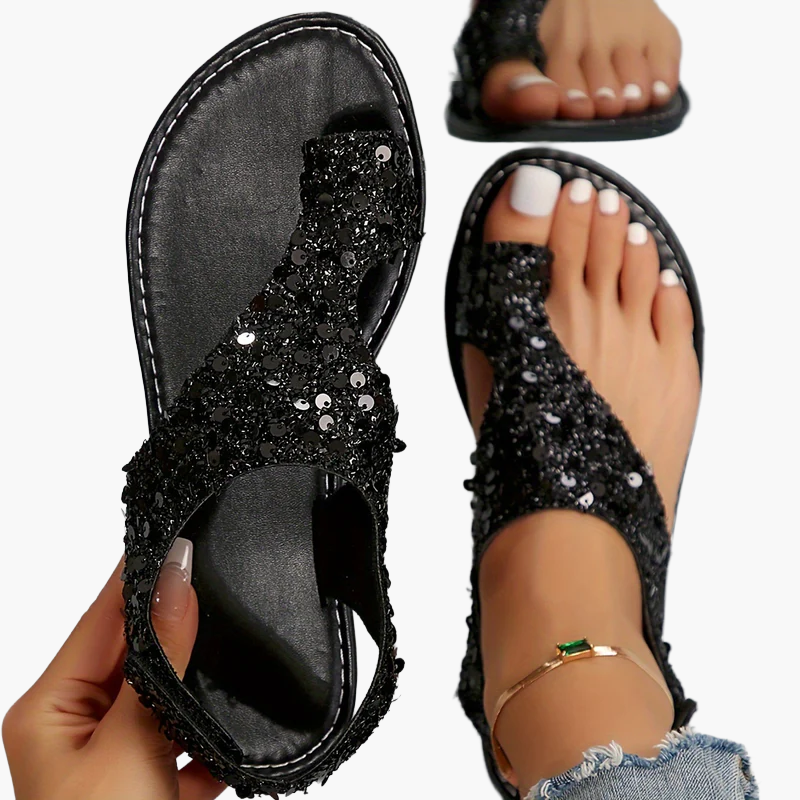 Sandales élégantes pour femme à bout séparé style décontracté d'été