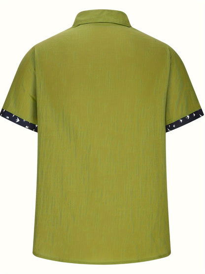 Chemise décontractée à manches courtes pour homme – Style estival élégant, idéale pour les sorties et les vacances
