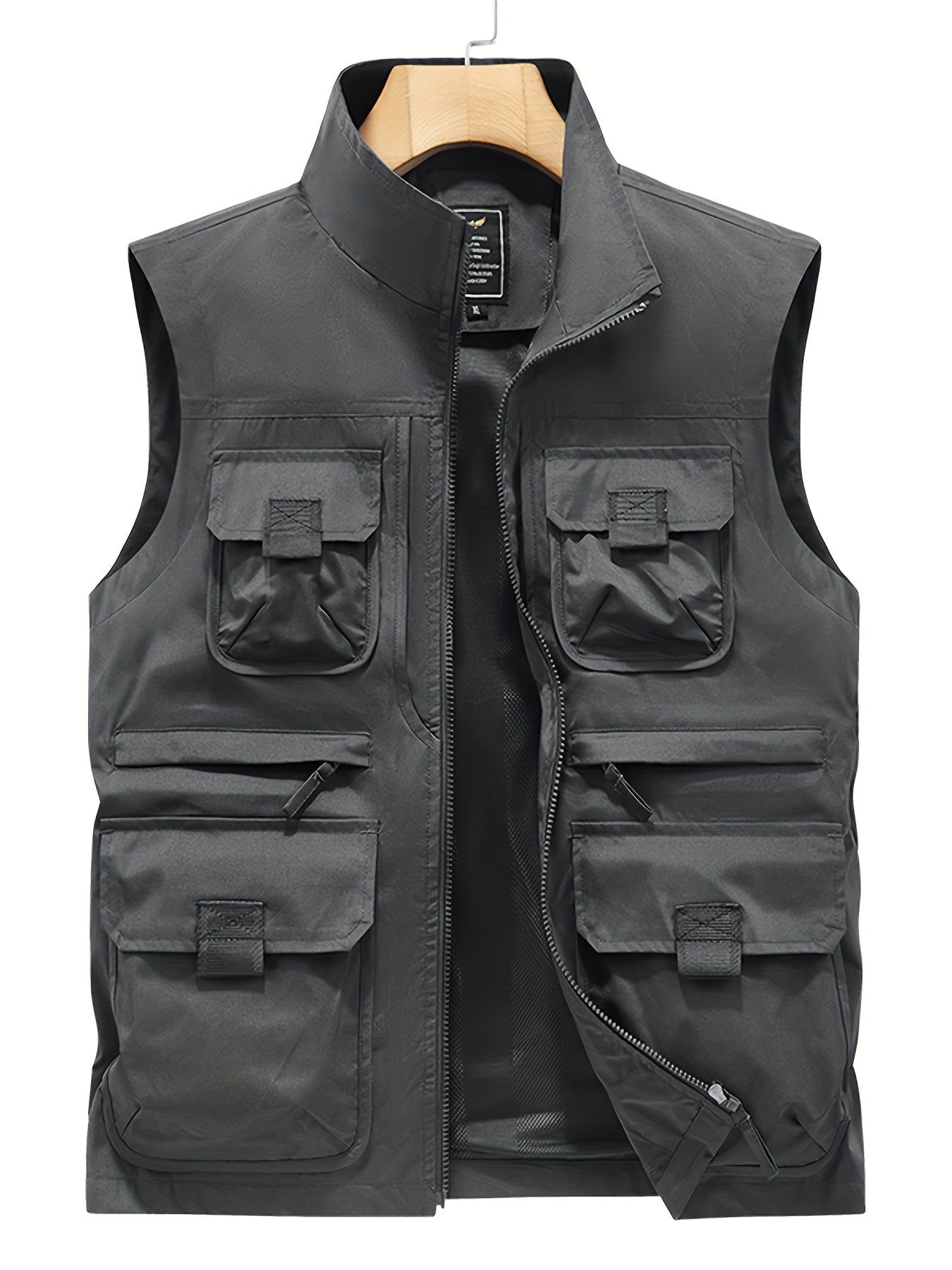 Gilet utilitaire sans manches pour homme style décontracté outdoor à poches multiples