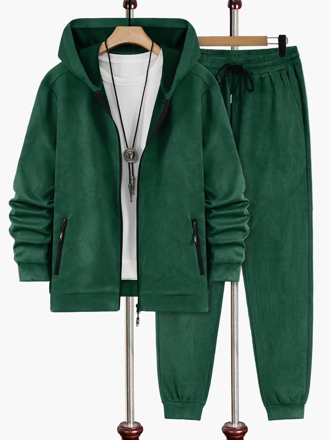 Completo Tuta Uomo Stile Casual con Cappuccio per Autunno-Inverno