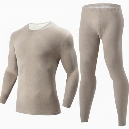 Ensemble Sous-Vêtements Thermiques Homme 2 Pièces Noir Manches Longues