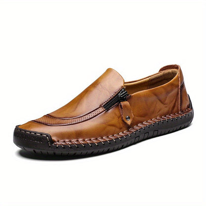 Mocassins décontractés vintage pour homme à fermeture éclair – Style urbain pour usage quotidien ou soirée