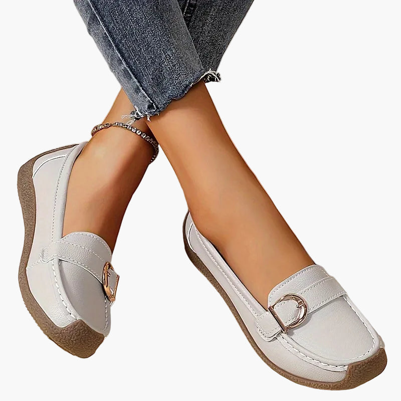 Mocassins décontractés pour femme avec boucle élégante – Style quotidien confortable
