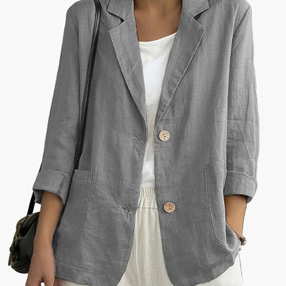 Veste blazer décontractée élégante pour femme à manches longues style urbain