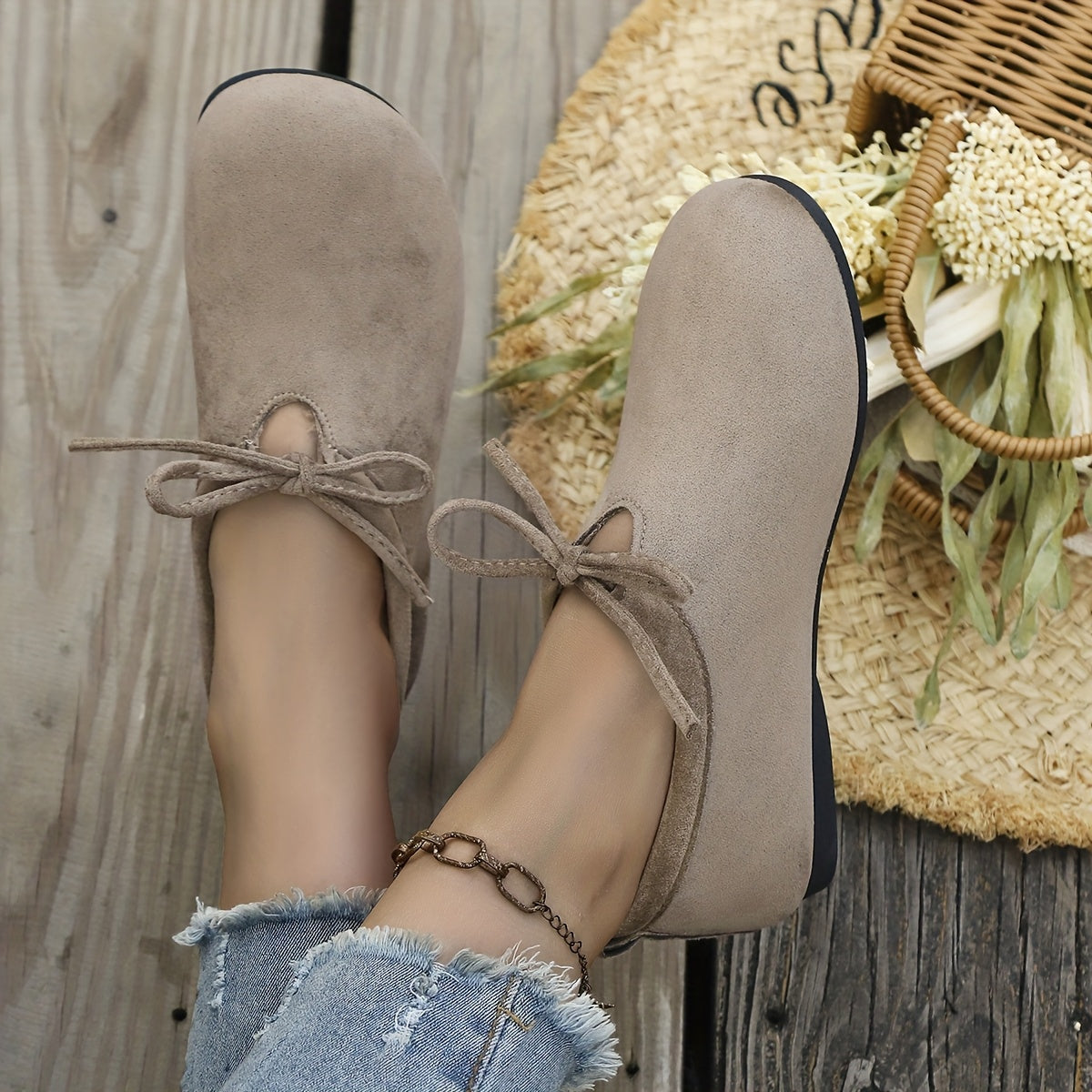 Chaussons Femme Confortables Intérieur Doux Nœud Décoratif Plusieurs Couleurs