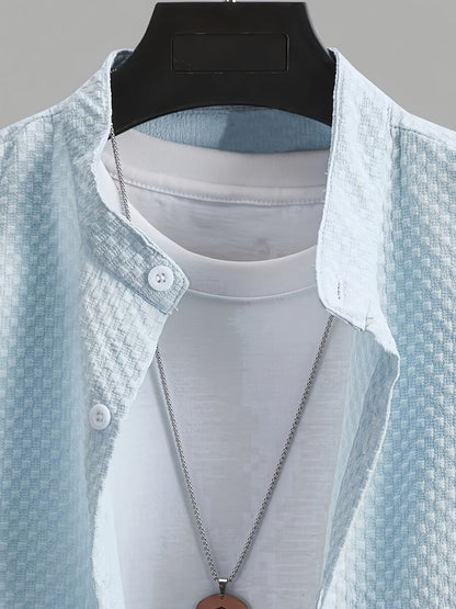 Camicia casual uomo maniche corte stile estivo – tendenza urbana e versatile