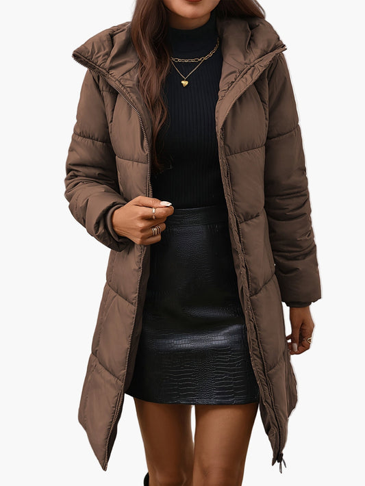 Cappotto imbottito donna mezza lunghezza stile urbano per l'inverno