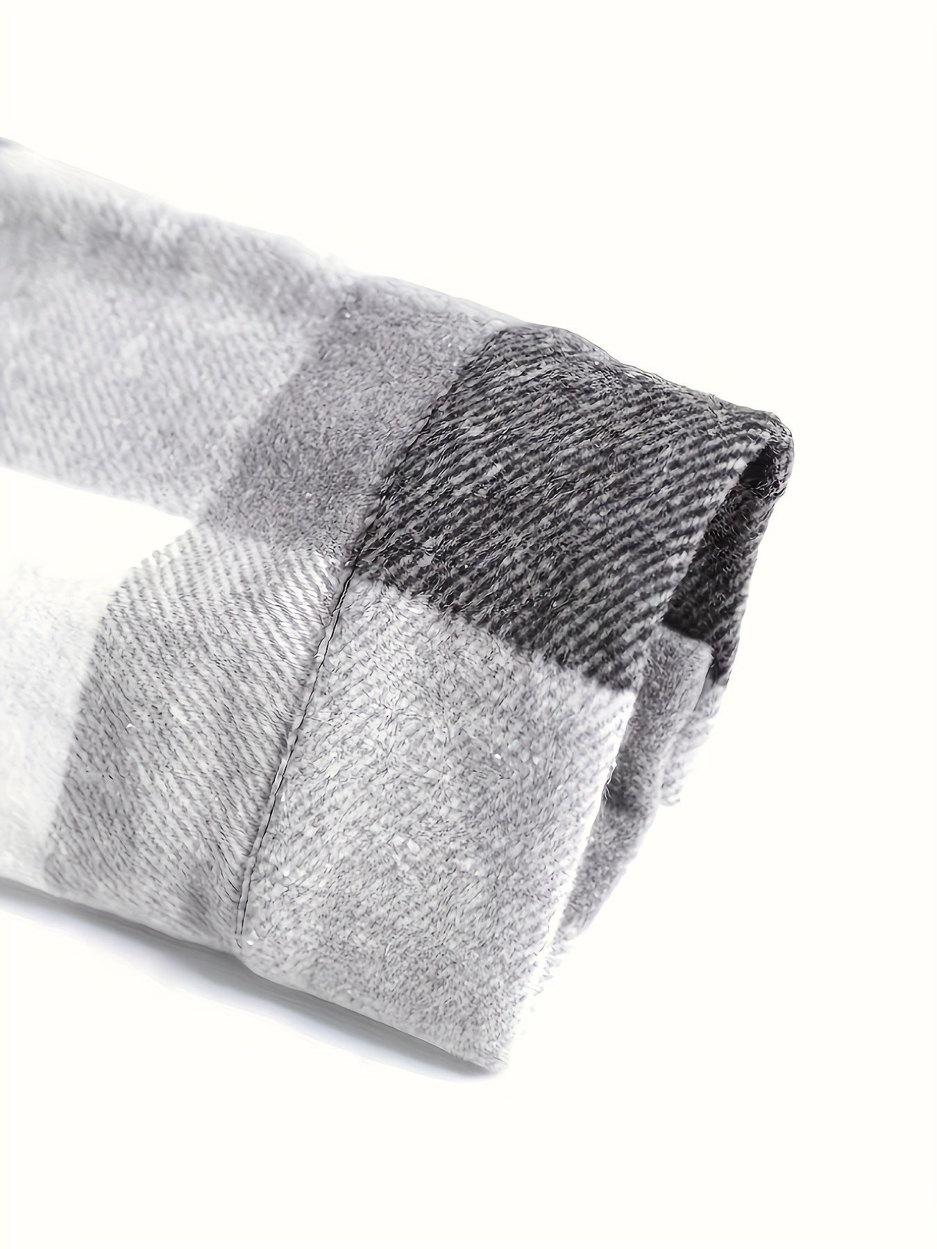 Veste à capuche homme à carreaux noir et blanc à boutonnage simple