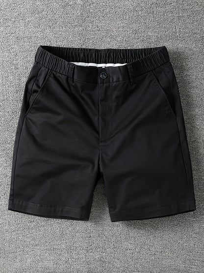 Shorts décontractés pour homme à taille élastique avec poches – Style urbain et polyvalent