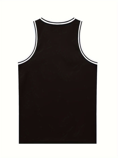 Męski zestaw sportowy w stylu koszykarskim, tank top i szorty, nadruk New York, idealny na lato i trening