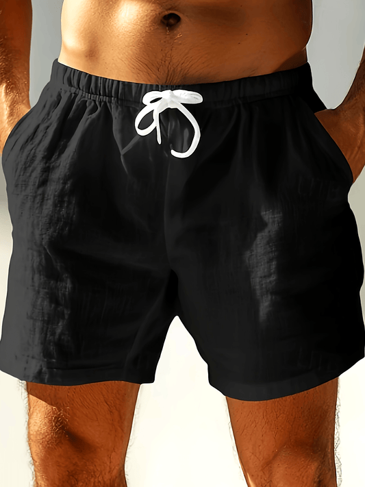 Short de bain homme style décontracté avec cordon ajustable pour plage ou piscine