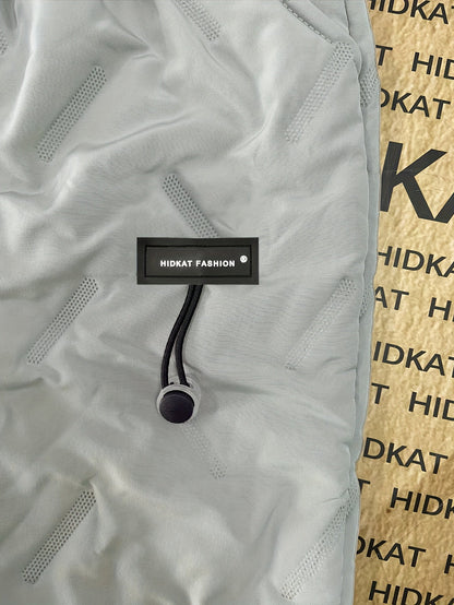 Pantalon matelassé Homme coupe ample à motif géométrique Cordon de serrage