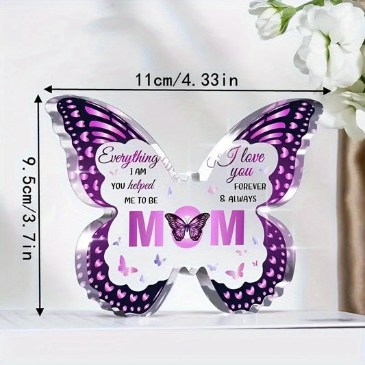 Decorazione Farfalla Messaggio per Mamma – Regalo di Ringraziamento e Amore per Donna – Oggetto Decorativo Ispirante per la Casa