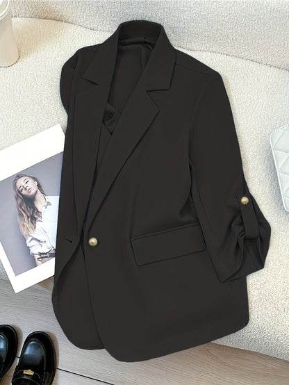 Blazer Femme Élégant Manches Longues Style Décontracté pour Bureau ou Sortie