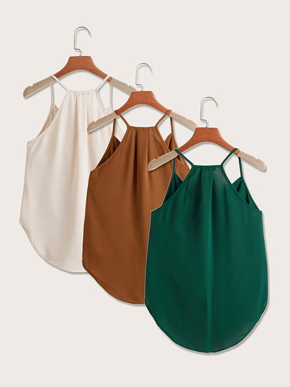 Women's Sleeveless Draped Halter Neck Blouse for Chic and Versatile Outfits