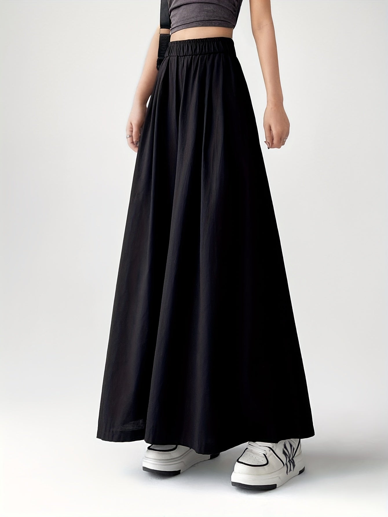 Wide-leg culotte-style pants for women, loose fit, casual trendy style