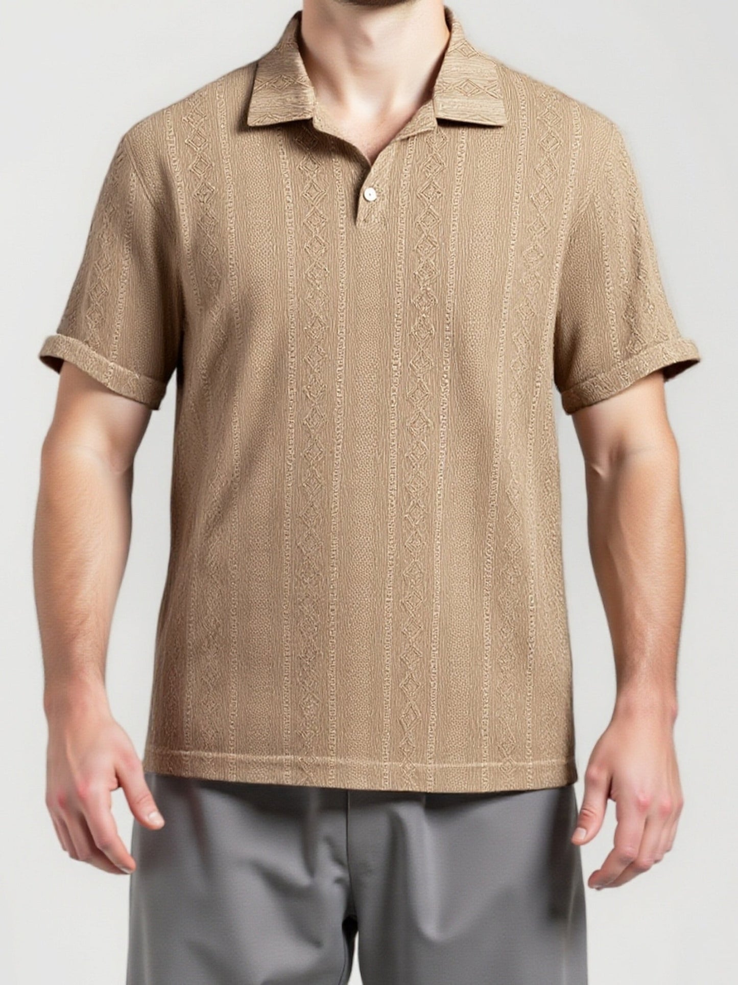 Polo décontracté pour homme style rétro tricoté été grande taille