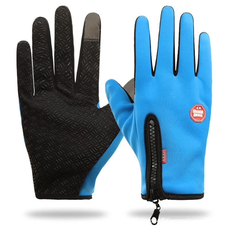 Unisex-Handschuhe mit Reißverschluss und verstärktem Grip, verschiedene Farben