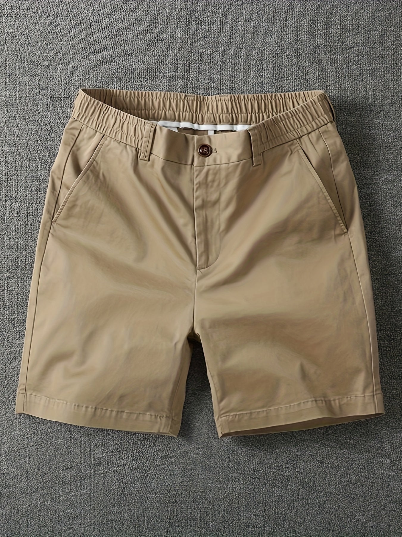Shorts décontractés pour homme à taille élastique avec poches – Style urbain et polyvalent