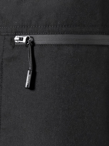 Short de sport homme multi-poches à fermeture éclair, style décontracté pour activités sportives et plein air