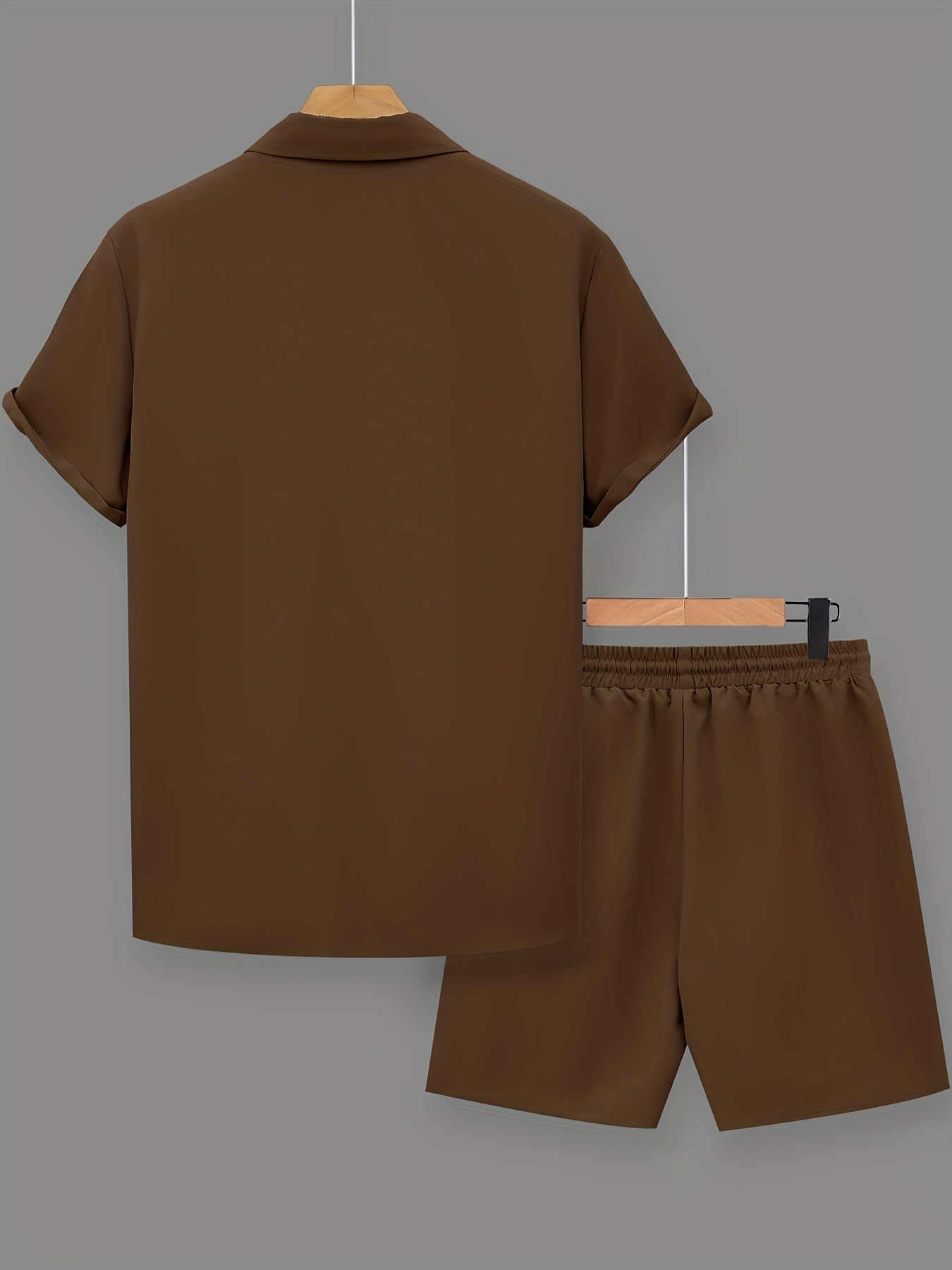 Ensemble casual d'été pour homme avec chemise à boutons et short, style urbain citation motivationnelle