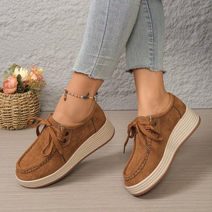 Chaussures à plateforme décontractées pour femme style mocassin urbain