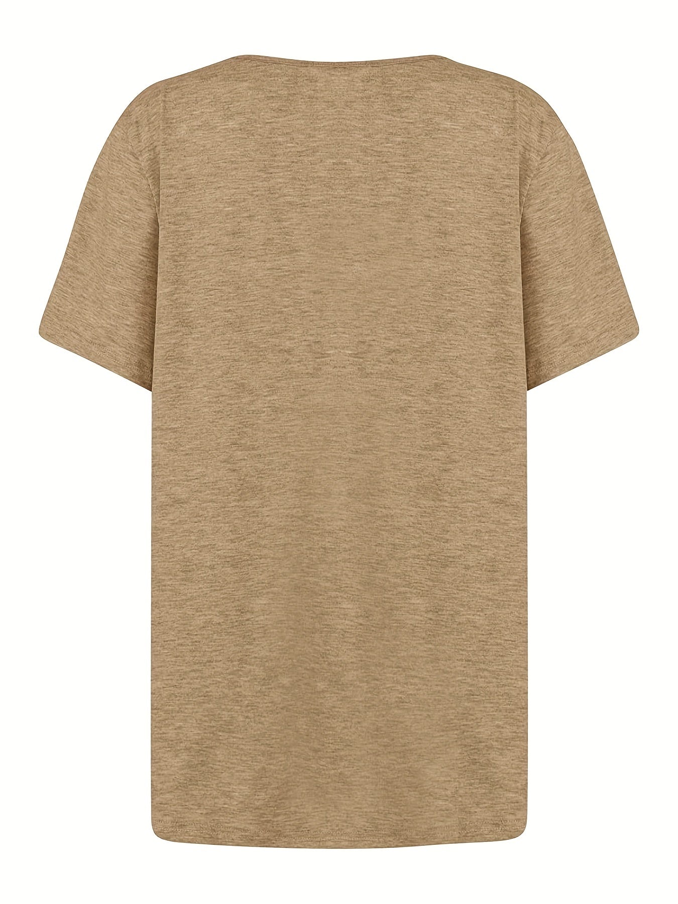 T-shirt femme col asymétrique à boutons style décontracté chic pour loisirs ou sorties