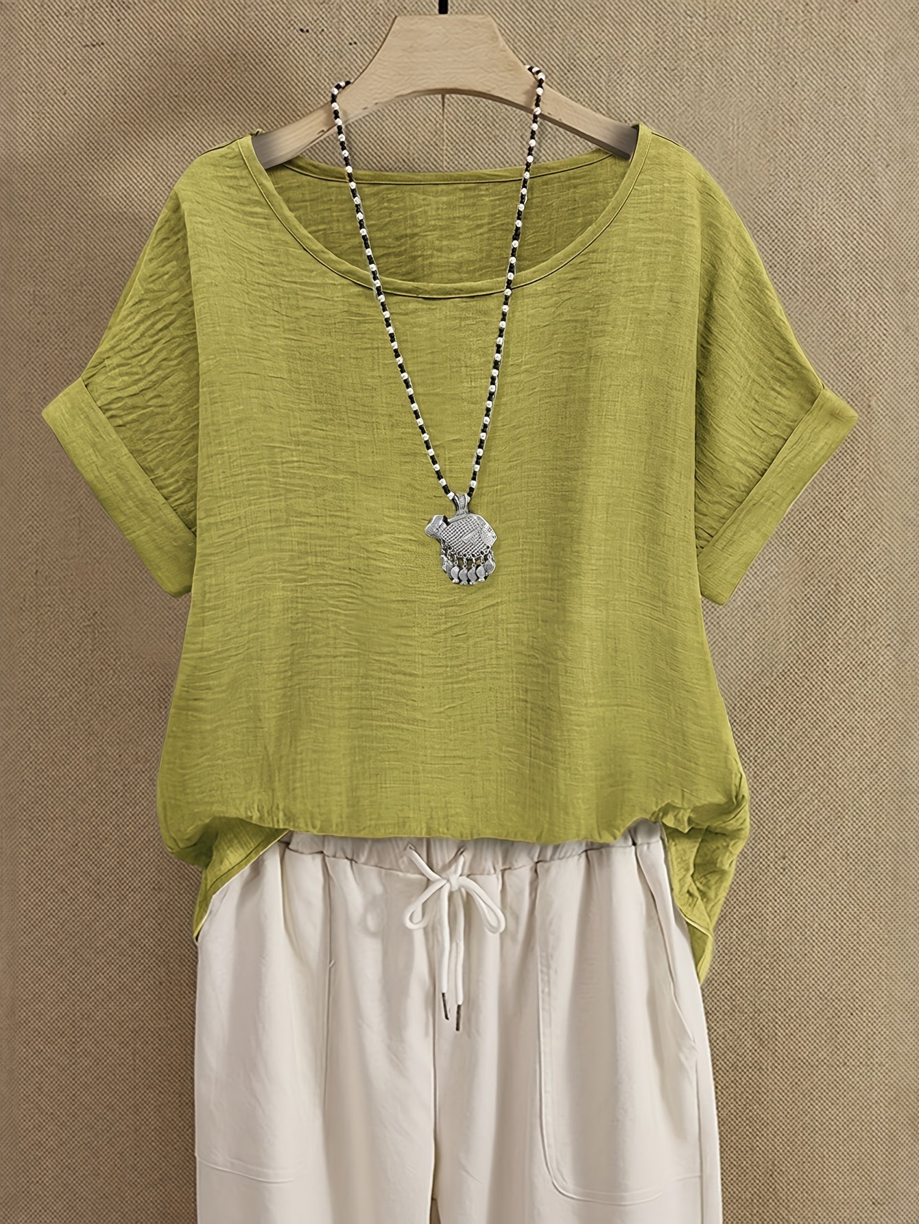 Blouse Décontractée Femme Manches Courtes Style Chic pour Été et Loisirs